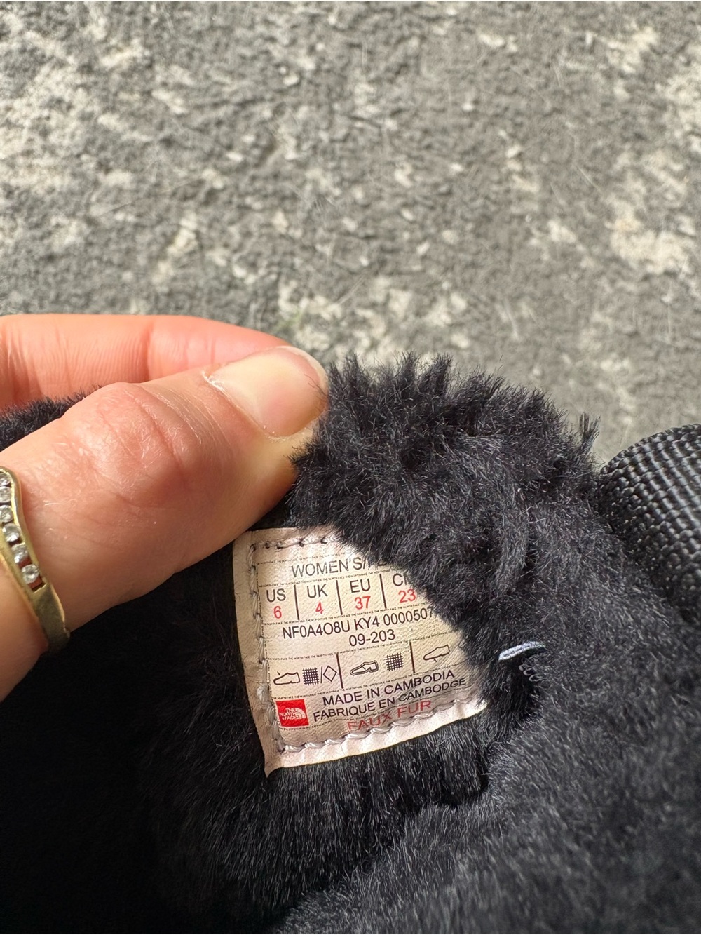 The North Face Black Winter Quilted Ankle Boots - Picture 3 of 3